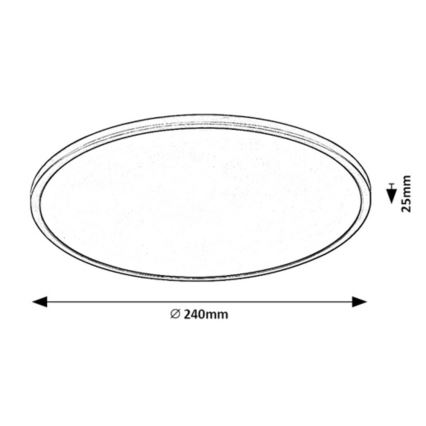 Rabalux - Dimmbare LED-Deckenleuchte LED/15W/230V 3000K 24 cm