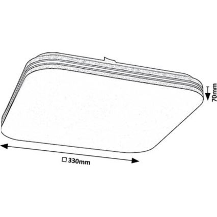 Rabalux - LED-Deckenleuchte LED/18W/230V 4000K 33x33 cm