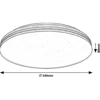 Rabalux - LED-Deckenleuchte LED/18W/230V 3000K d 34 cm