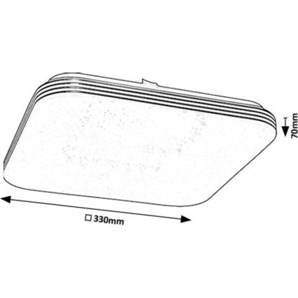 Rabalux - LED-Deckenleuchte LED/18W/230V 4000K 33x33 cm