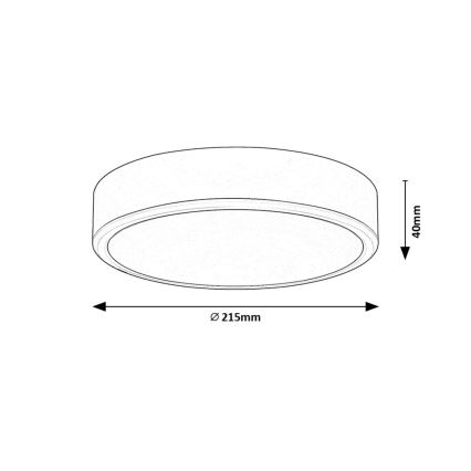 Rabalux - LED Deckenleuchte LED/22W/230V 3000/4000/6000K Ø 21 cm Weiß