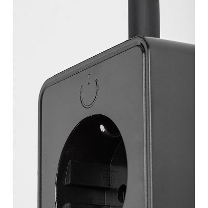 Rabalux - Dimmbare LED-Wandleuchte LED/4W/230V mit USB-Anschluss zum Einstecken in die Steckdose 3000/4000/6000K schwarz