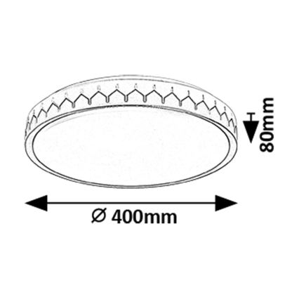 Rabalux - Dimmbare LED-Deckenleuchte LED/24W/230V 3000-6500K + Fernbedienung