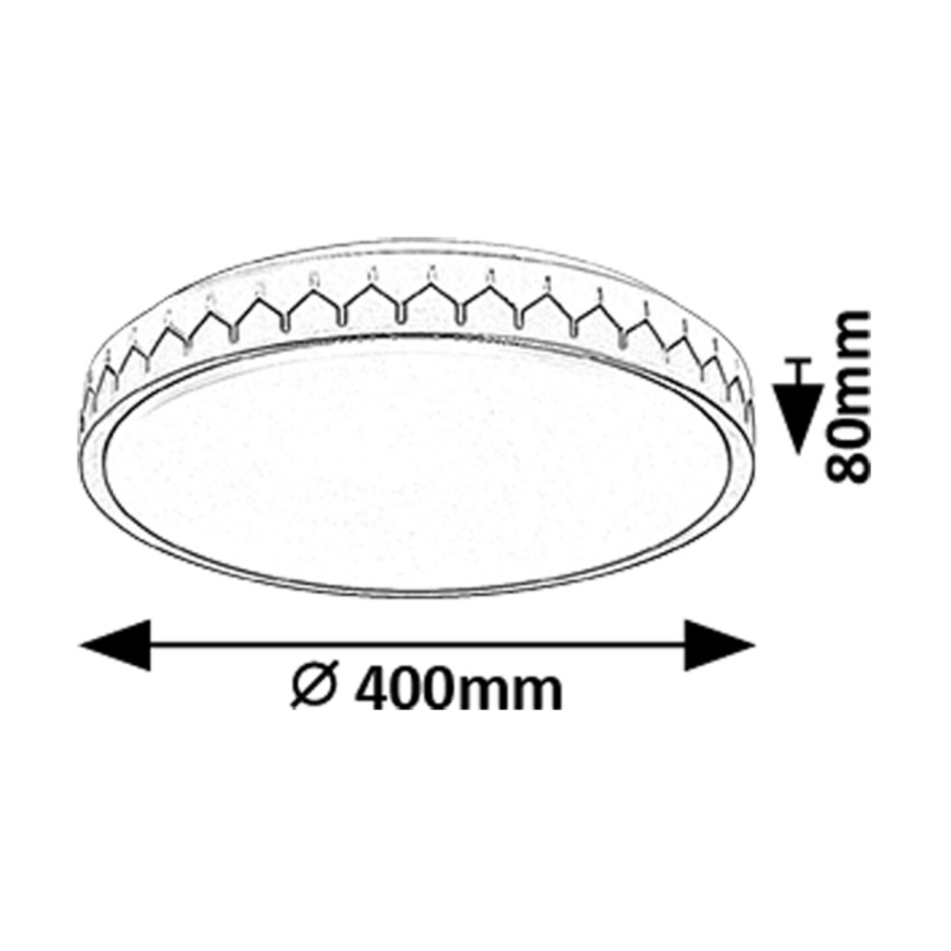 Rabalux - Dimmbare LED-Deckenleuchte LED/24W/230V 3000-6500K + Fernbedienung