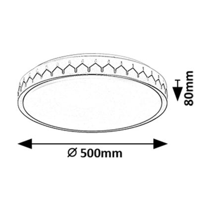 Rabalux - Dimmbare LED-Deckenleuchte LED/48W/230V 3000-6500K + Fernbedienung