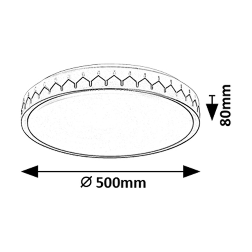 Rabalux - Dimmbare LED-Deckenleuchte LED/48W/230V 3000-6500K + Fernbedienung
