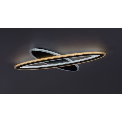 Rabalux - Dimmbare LED-Deckenleuchte LED/70W/230V 3000/4000/6000K schwarz + Fernbedienung