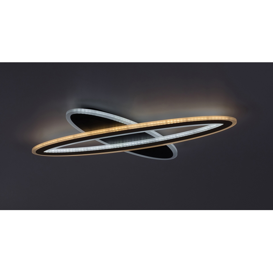 Rabalux - Dimmbare LED-Deckenleuchte LED/70W/230V 3000/4000/6000K schwarz + Fernbedienung