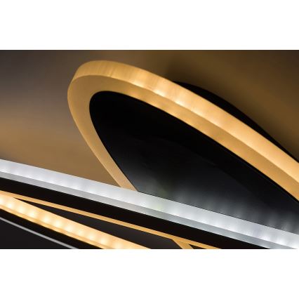 Rabalux - Dimmbare LED-Deckenleuchte LED/70W/230V 3000/4000/6000K schwarz + Fernbedienung