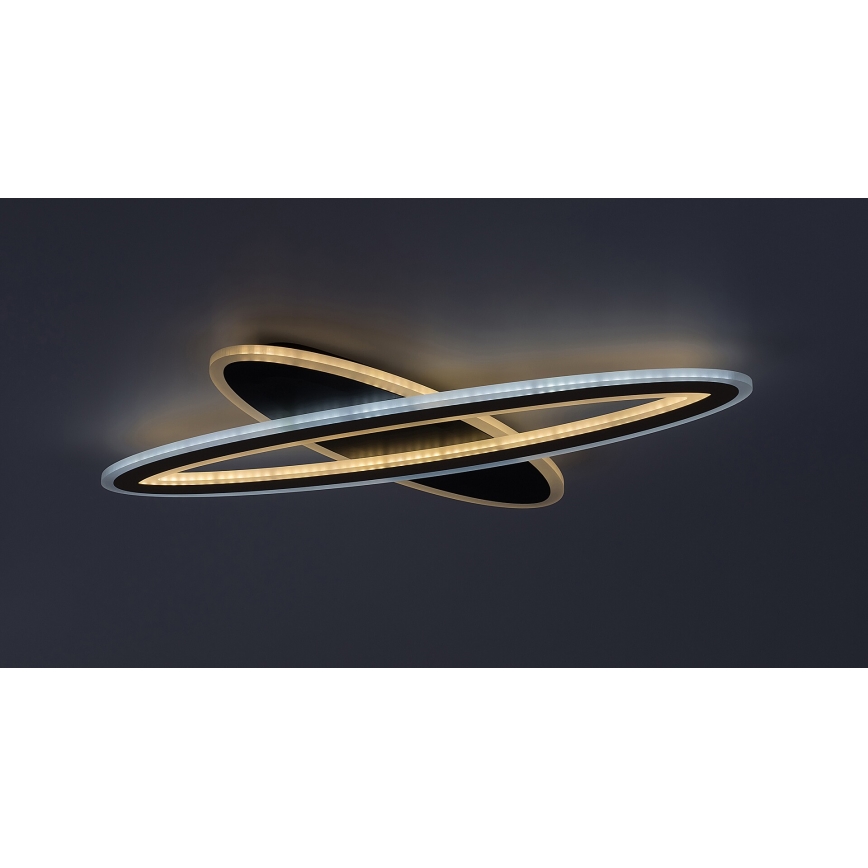 Rabalux - Dimmbare LED-Deckenleuchte LED/70W/230V 3000/4000/6000K schwarz + Fernbedienung Ø 70 cm