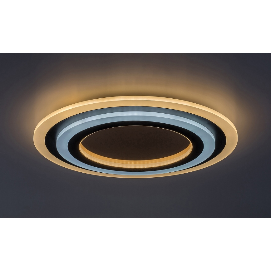 Rabalux - Dimmbare LED-Deckenleuchte LED/56W/230V 3000/4000/6000K matt Chrom/schwarz + Fernbedienung