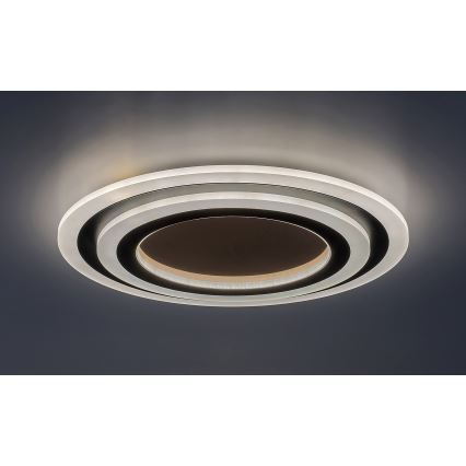 Rabalux - Dimmbare LED-Deckenleuchte LED/56W/230V 3000/4000/6000K matt Chrom/schwarz + Fernbedienung