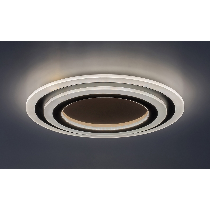 Rabalux - Dimmbare LED-Deckenleuchte LED/56W/230V 3000/4000/6000K matt Chrom/schwarz + Fernbedienung