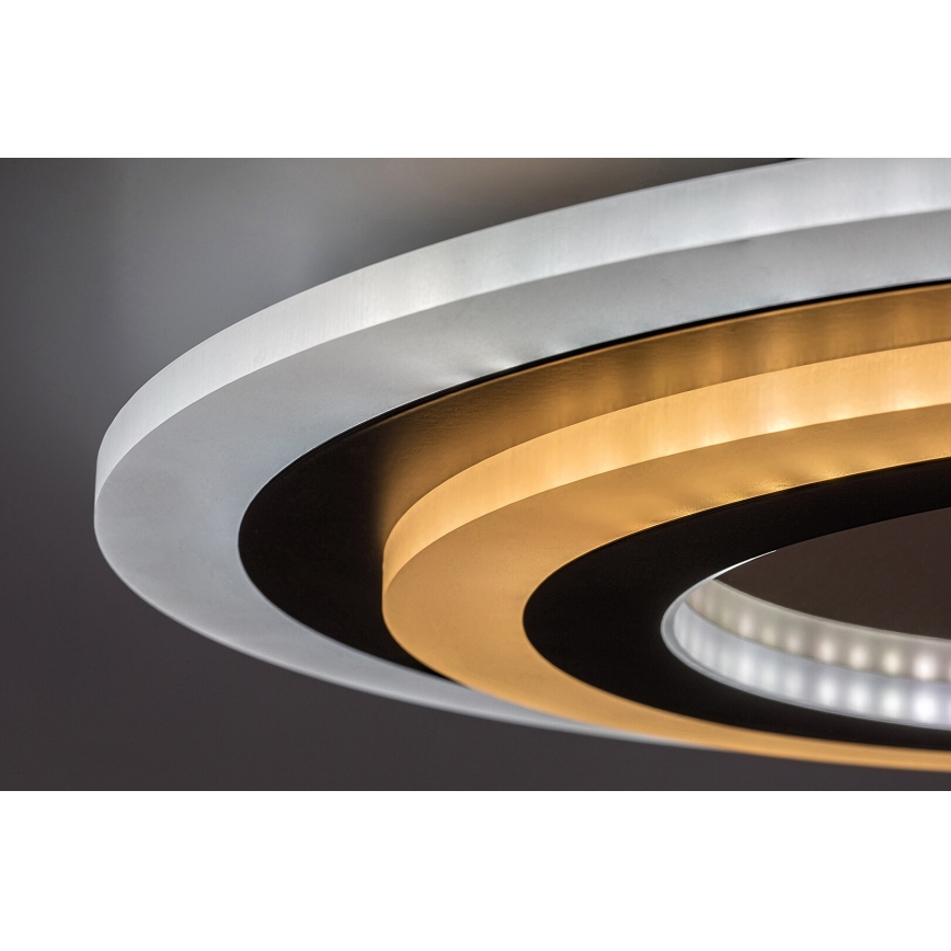 Rabalux - Dimmbare LED-Deckenleuchte LED/56W/230V 3000/4000/6000K matt Chrom/schwarz + Fernbedienung