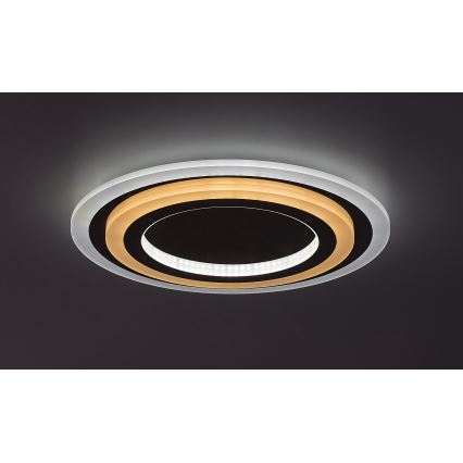 Rabalux - LED-dimmbare Deckenleuchte LED/56W/230V 3000/4000/6000K mattchrom + Fernbedienung Ø 45 cm