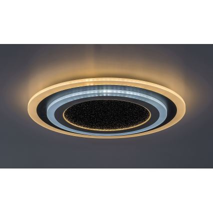 Rabalux - Dimmbare LED-Deckenleuchte LED/56W/230V 3000/4000/6000K schwarz + Fernbedienung