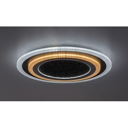 Rabalux - Dimmbare LED-Deckenleuchte LED/56W/230V 3000/4000/6000K schwarz + Fernbedienung