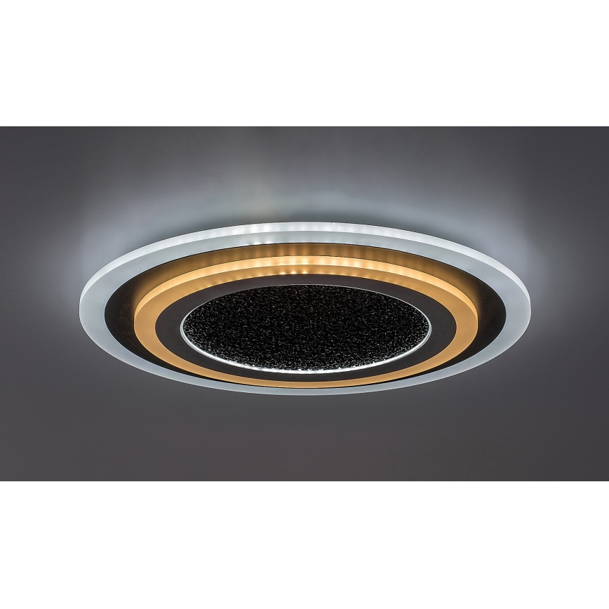 Rabalux - Dimmbare LED-Deckenleuchte LED/56W/230V 3000/4000/6000K schwarz + Fernbedienung
