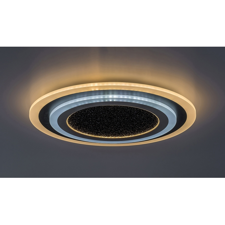 Rabalux - dimmbare LED-Deckenleuchte LED/56W/230V 3000/4000/6000K schwarz + Fernbedienung Ø 45 cm