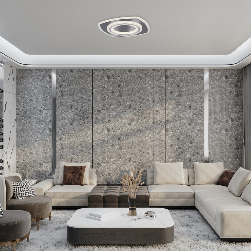 Rabalux - Dimmbare LED-Deckenleuchte LED/60W/230V 3000/4000/6000K matt Chrom + Fernbedienung