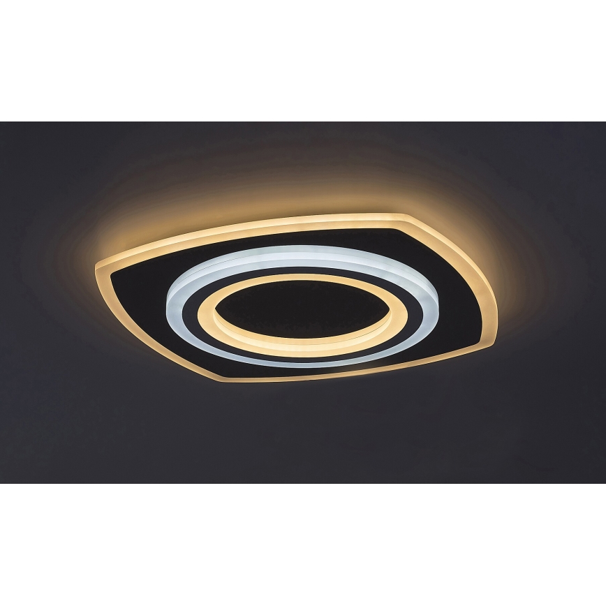 Rabalux - Dimmbare LED-Deckenleuchte LED/60W/230V 3000/4000/6000K mattchrom + Fernbedienung 48x48 cm