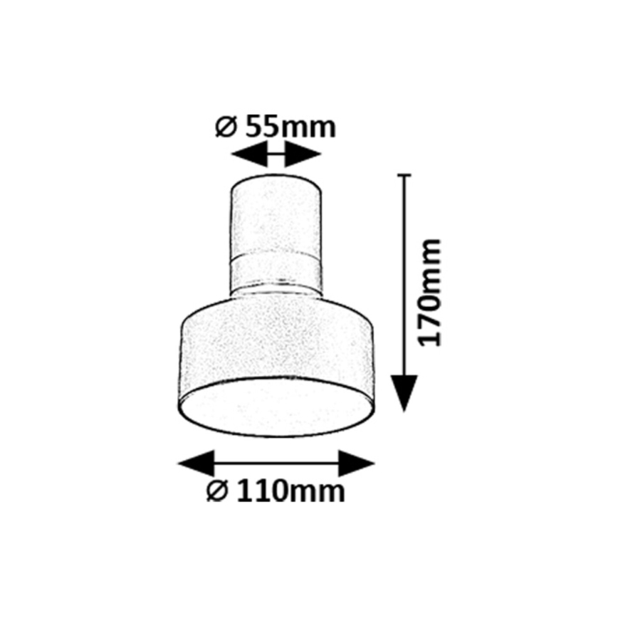 Rabalux - LED-Deckenleuchte LED/10W/230V 3000K schwarz