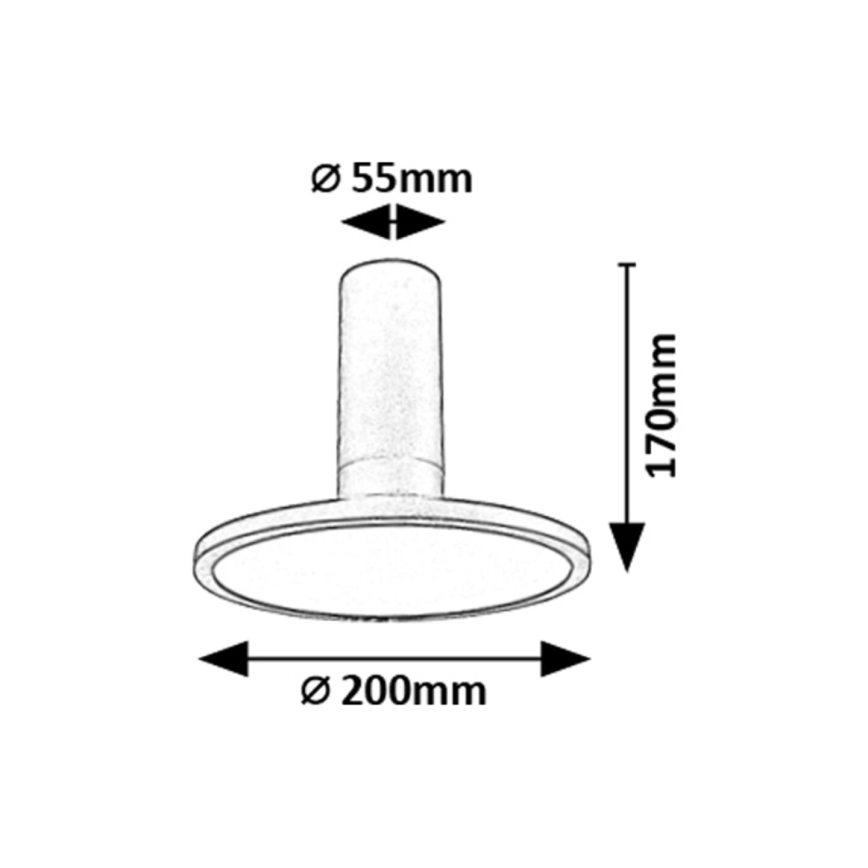 Rabalux - LED-Deckenleuchte LED/20W/230V 3000K schwarz