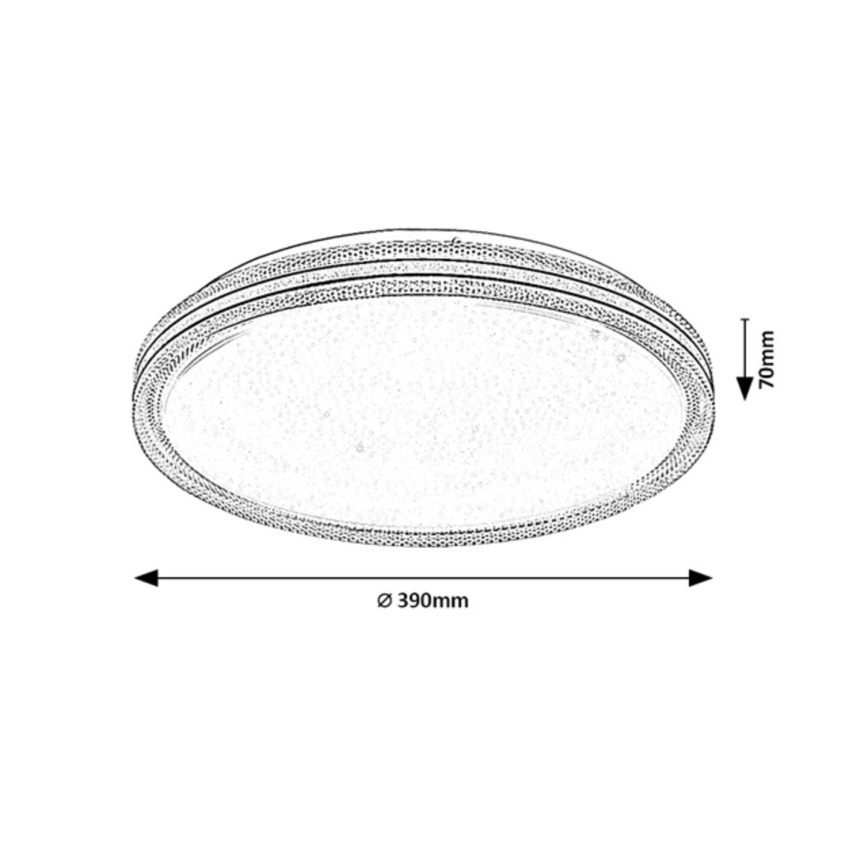 Rabalux - Dimmbare LED-Deckenleuchte 34W/230V 3000-6500K Ø 39 cm + Fernbedienung