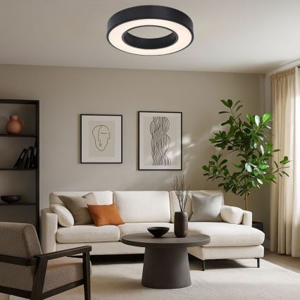 Rabalux - Dimmbare LED-Deckenleuchte LED/45W/230V 3000-6500K Ø 60 cm schwarz + Fernbedienung