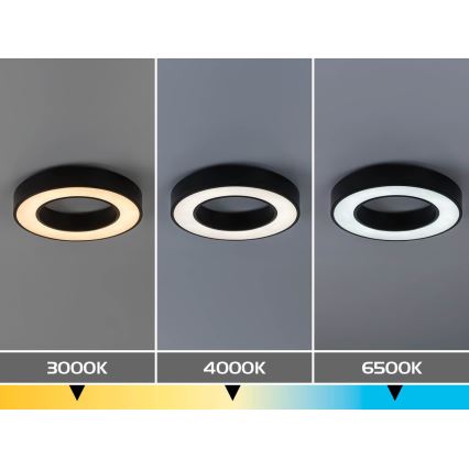 Rabalux - Dimmbare LED-Deckenleuchte LED/45W/230V 3000-6500K Ø 60 cm schwarz + Fernbedienung