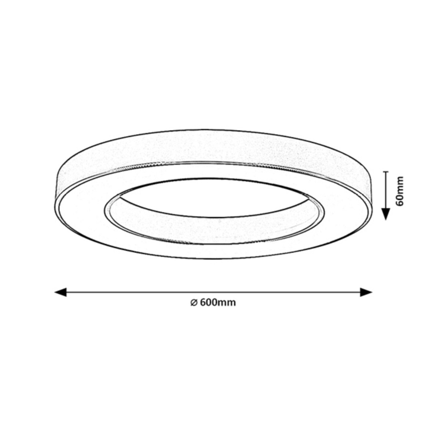 Rabalux – Dimmbare LED-Deckenleuchte, LED/45W/230V, 3000–6500 K, Ø 60 cm, goldfarben, inkl. Fernbedienung