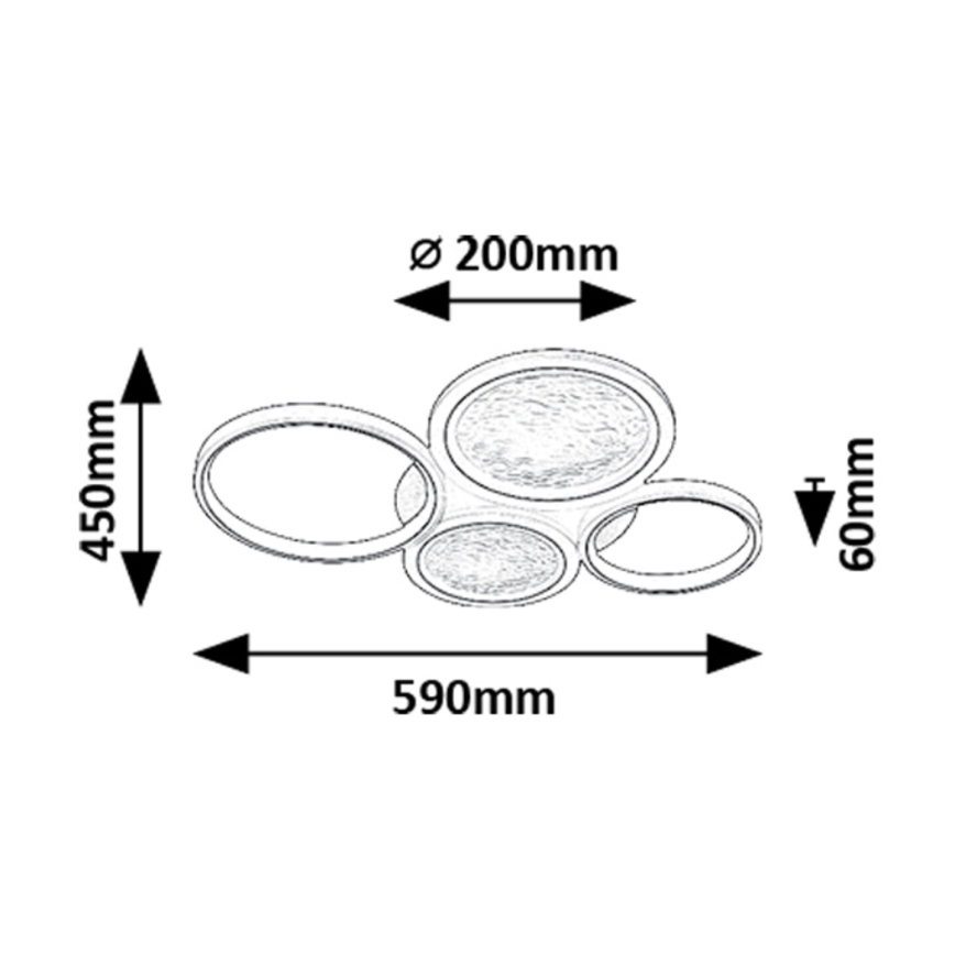 Rabalux - Dimmbare LED-Deckenleuchte LED/40W/230V 3000-6500K + Fernbedienung