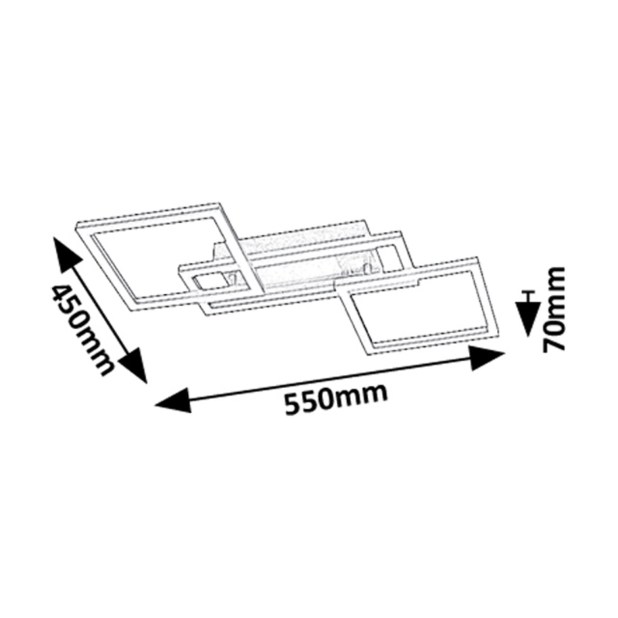 Rabalux - Dimmbare LED-Deckenleuchte LED/40W/230V 3000-6500K + Fernbedienung