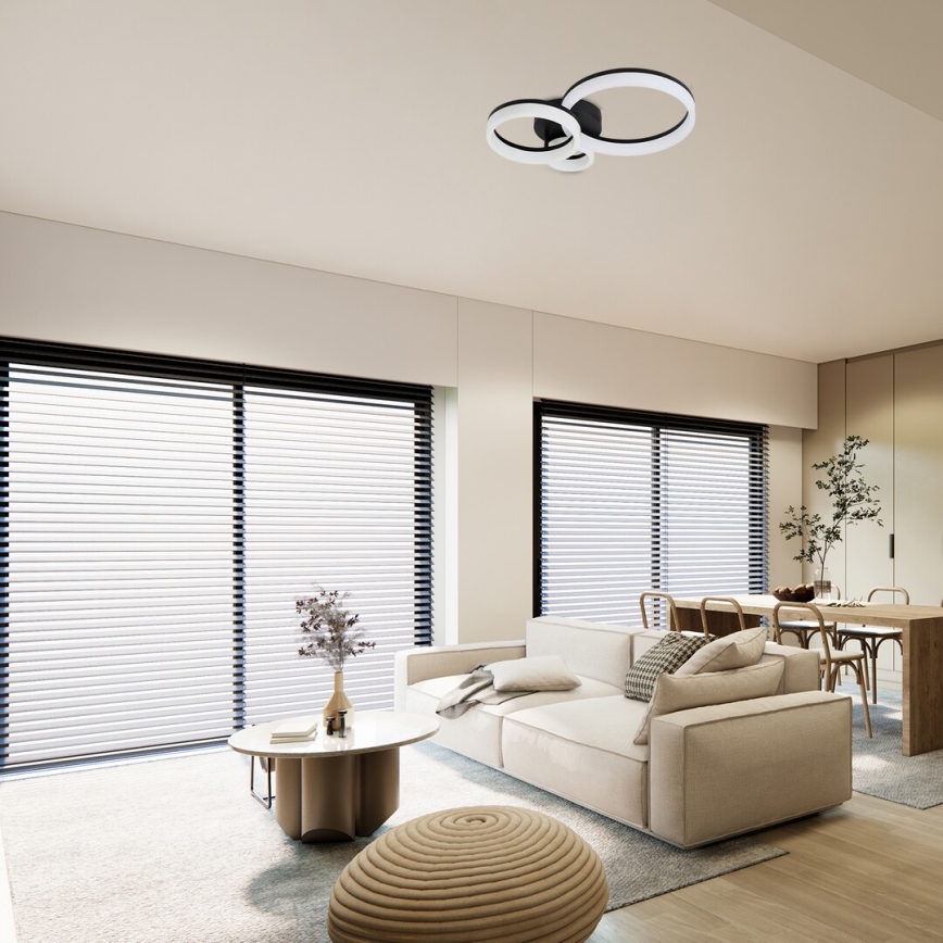 Rabalux - LED-Deckenleuchte LED/24W/230V 3000/4000/6500K schwarz