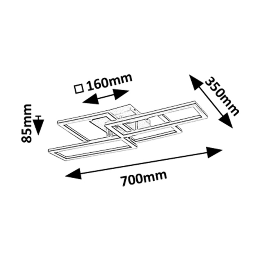 Rabalux - Dimmbare LED-Deckenleuchte LED/40W/230V 3000-6500K + Fernbedienung