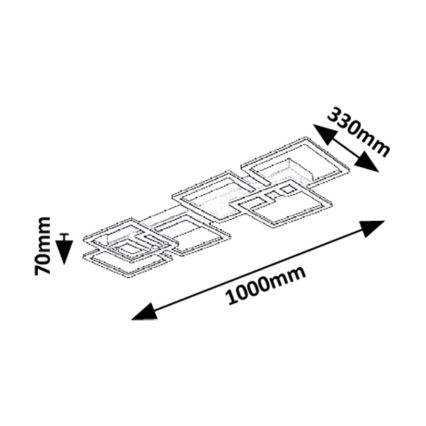 Rabalux - Dimmbare LED-Deckenleuchte LED/40W/230V 3000-6500K + Fernbedienung