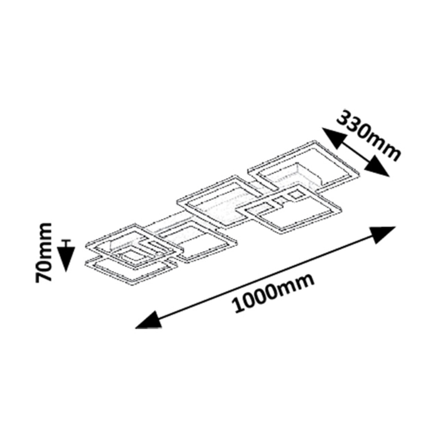 Rabalux - Dimmbare LED-Deckenleuchte LED/40W/230V 3000-6500K + Fernbedienung
