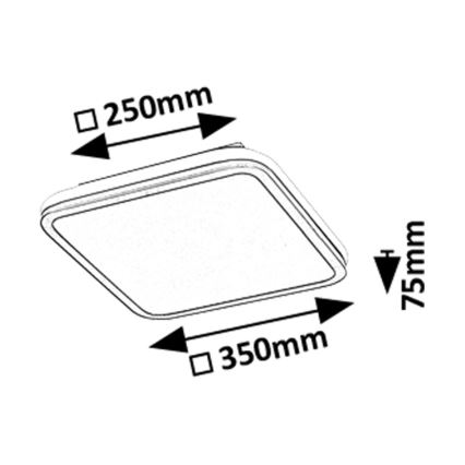 Rabalux - LED RGB dimmbare Deckenleuchte LED/43W/230V 3000-6500K + Fernbedienung 35x35 cm