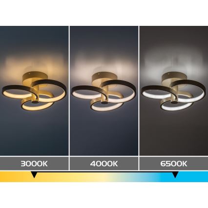 Rabalux - dimmbare LED-Deckenleuchte LED/32W/230V 3000-6500K Ø 31 cm beige + Fernbedienung