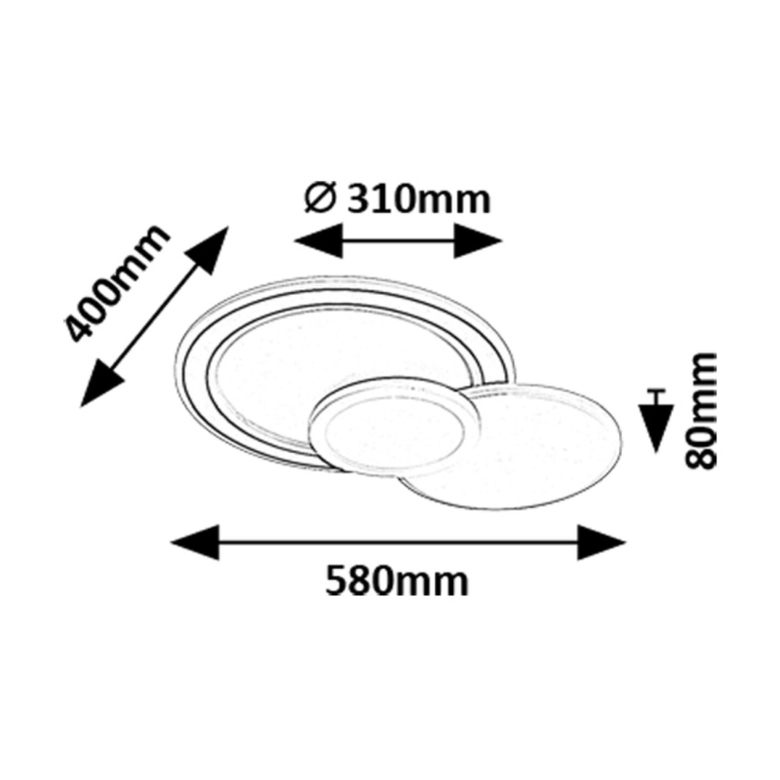 Rabalux - LED RGB Deckenleuchte, dimmbar, LED/40W/230V, 3000-6500K, inkl. Fernbedienung, Ø 31 cm