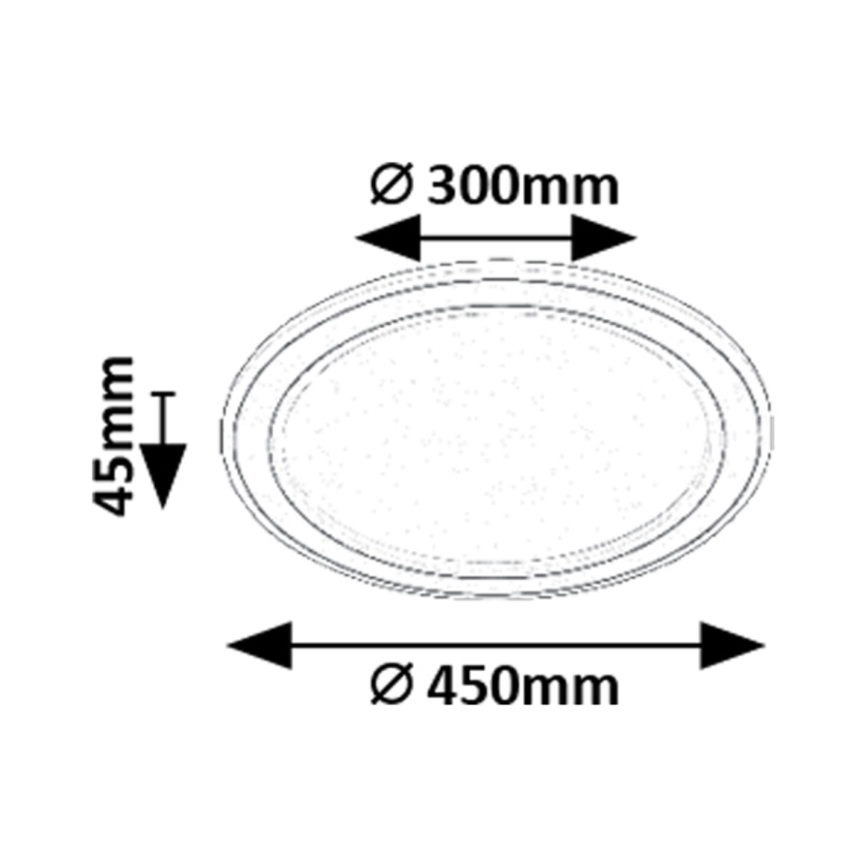 Rabalux - Dimmbare LED-RGB-Deckenleuchte LED/22W/230V 3000-6500K + Fernbedienung