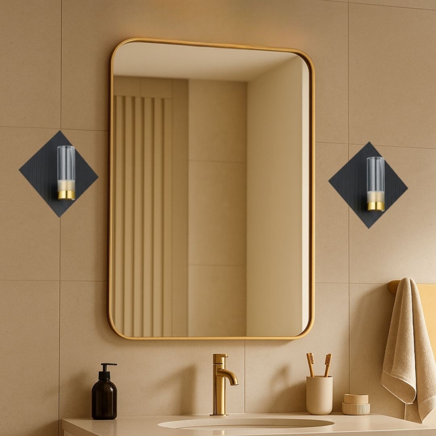 Rabalux - LED-Badezimmer-Wandleuchte LED/7W/230V IP44 schwarz/gold