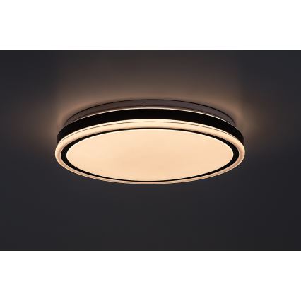 Rabalux - Dimmbare LED-Deckenleuchte LED/20W/230V 3000-6500K Ø 38,5 cm schwarz + Fernbedienung