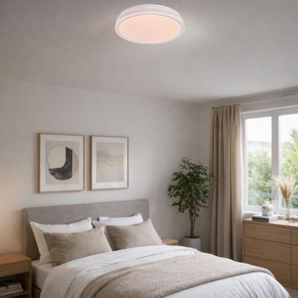 Rabalux - LED dimmbare Deckenleuchte LED/23W/230V 3000-6500K Ø 38,5 cm Weiß + Fernbedienung