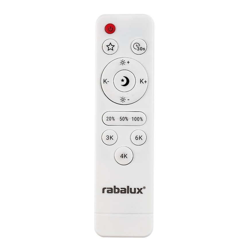 Rabalux - LED dimmbare Deckenleuchte LED/23W/230V 3000-6500K Ø 38,5 cm Weiß + Fernbedienung