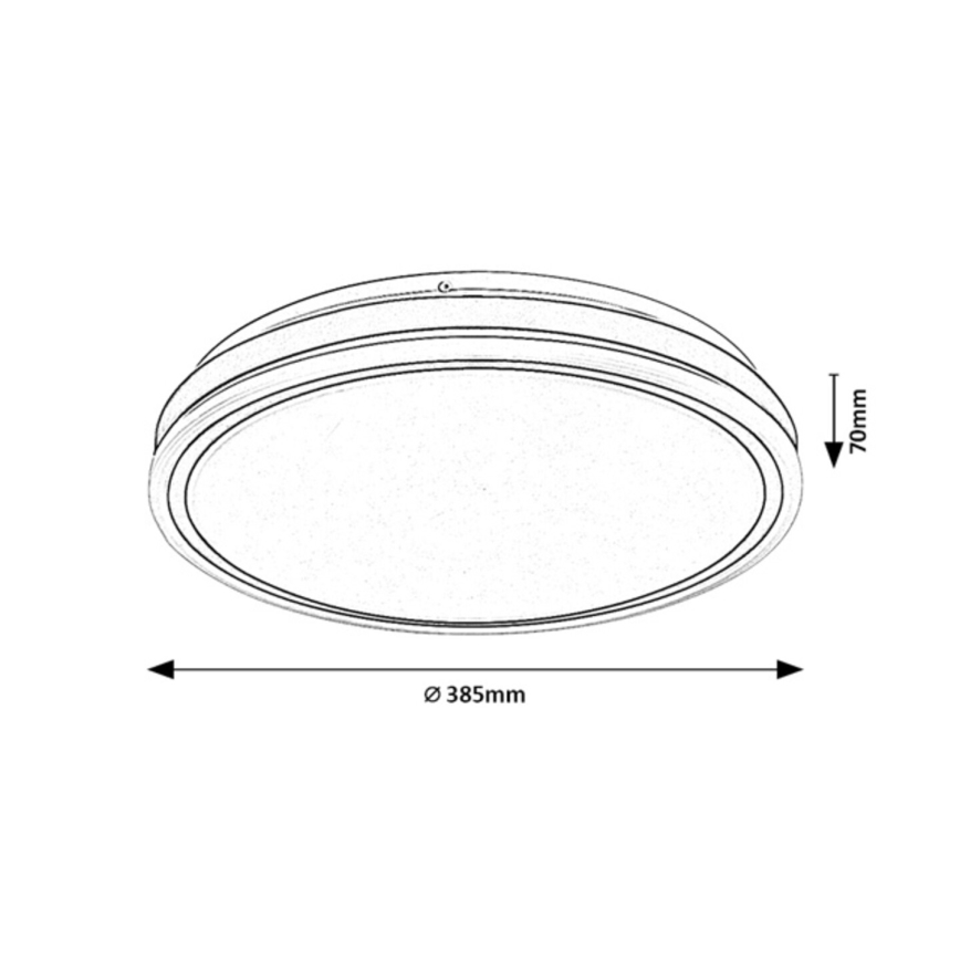 Rabalux - LED dimmbare Deckenleuchte LED/23W/230V 3000-6500K Ø 38,5 cm Weiß + Fernbedienung