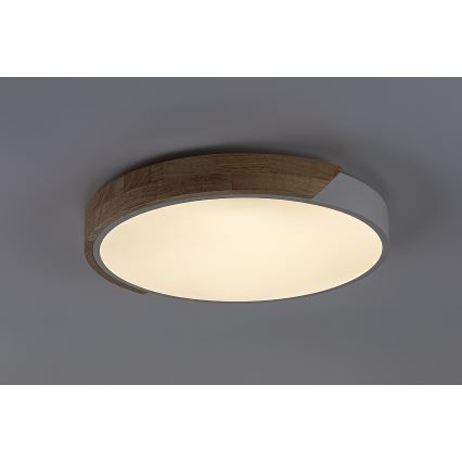Rabalux - LED-Deckenleuchte 24W/230V 3000K weiß/Eiche Ø 41 cm