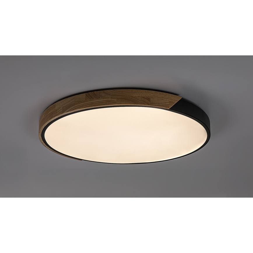 Rabalux - LED-Deckenleuchte LED/42 W/230 V 3000/4000/6500 K schwarz/Eiche Ø 41 cm