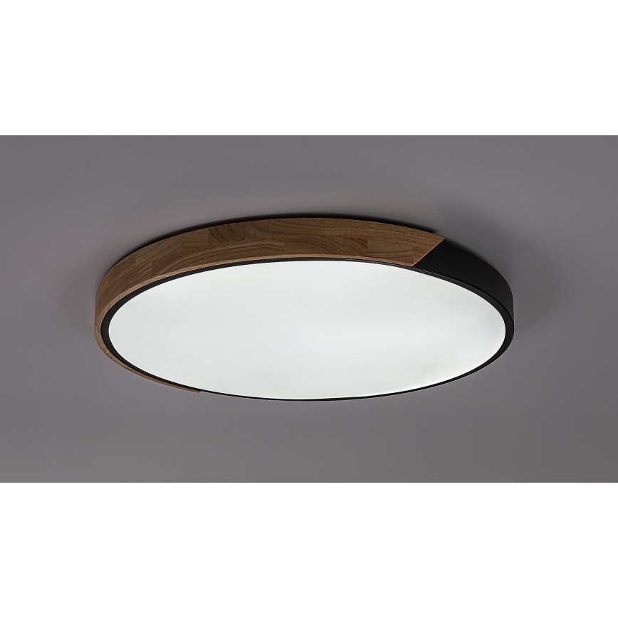 Rabalux - LED-Deckenleuchte LED/42 W/230 V 3000/4000/6500 K schwarz/Eiche Ø 41 cm