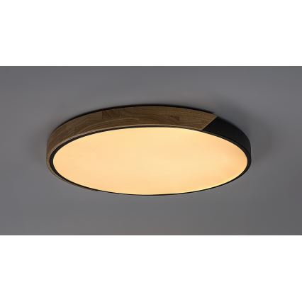 Rabalux - LED-Deckenleuchte LED/42W/230V 3000/4000/6500K schwarz/Eiche Ø 61 cm